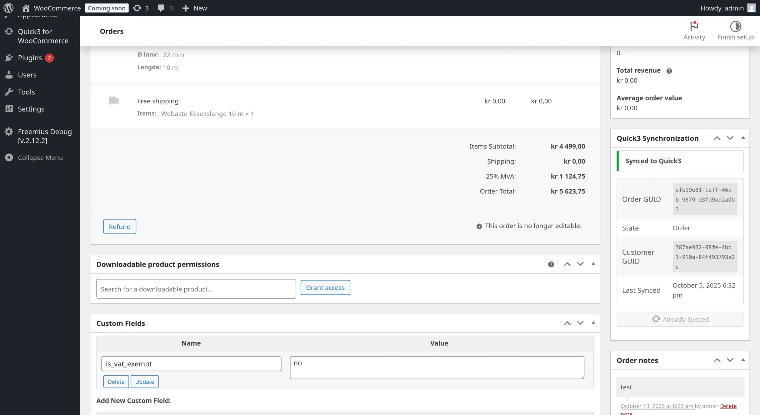 Quick3 for WooCommerce - Order Processing Interface